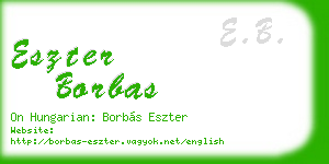 eszter borbas business card